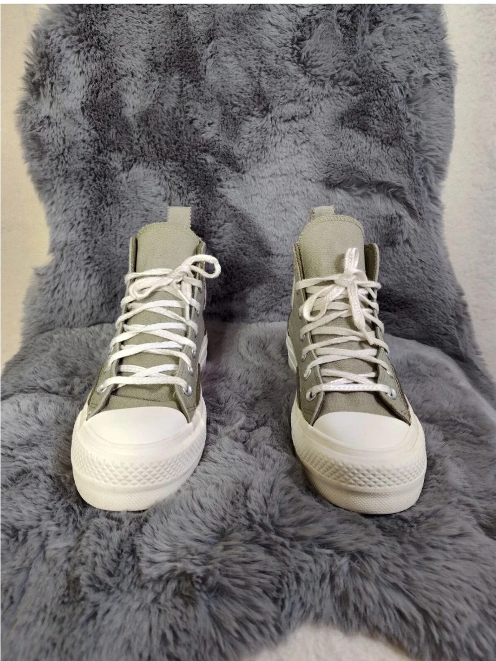 Chuck Taylor All Star Lift Platform Women Sneaker 6 Green Autumn Embroidery Shoe